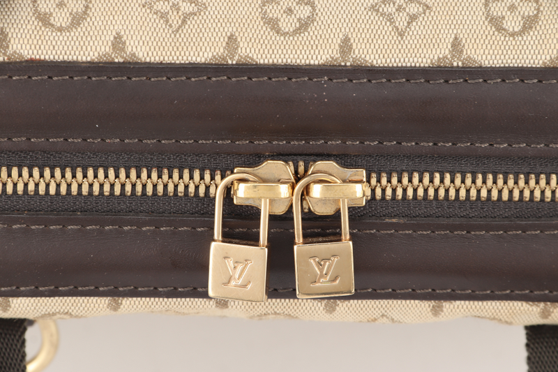 LOUIS VUITTON MINI JOSEPHINE PM BEIGE MINI LIN CANVAS GOLD HARDWARE NO DUST COVER