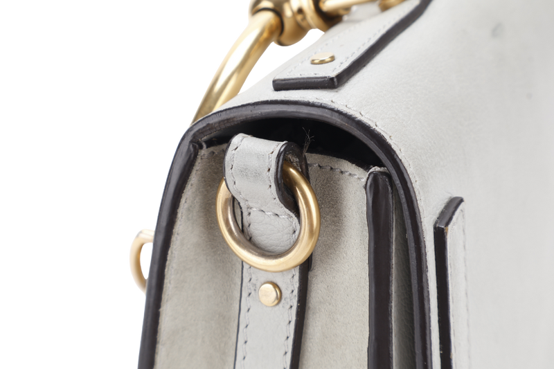 CHLOE NILE BRACELET SHOULDER BAG ETAIN CALF LEATHER GOLD HARDWARE WITH DUST COVER AND STRAPS