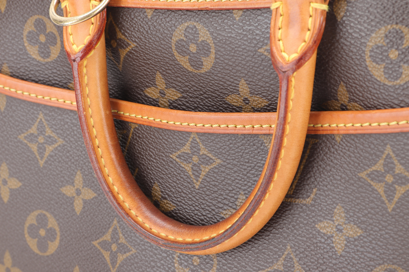 LOUIS VUITTON TROUVILLE HANDBAG MONOGRAM CANVAS GOLD HARDWARE WITH KEYS&LOCK AND DUST COVER