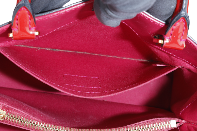 LOUIS VUITTON MONTAIGNE BB RED MONOGRAM VERNIS LEATHER GOLD HARDWARE NO DUST COVER