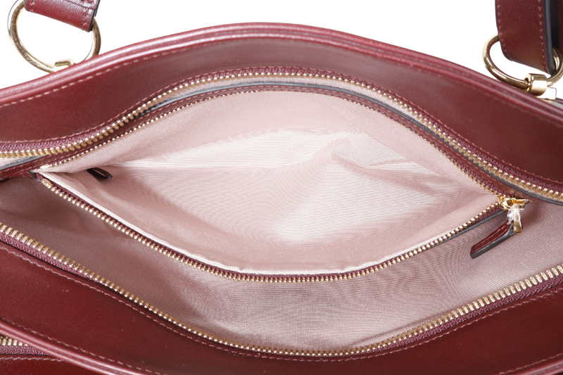 GUCCI GG MARMONT ARLI HANDBAG (550130) MAROON LEATHER GOLD HARDWARE NO DUST COVER