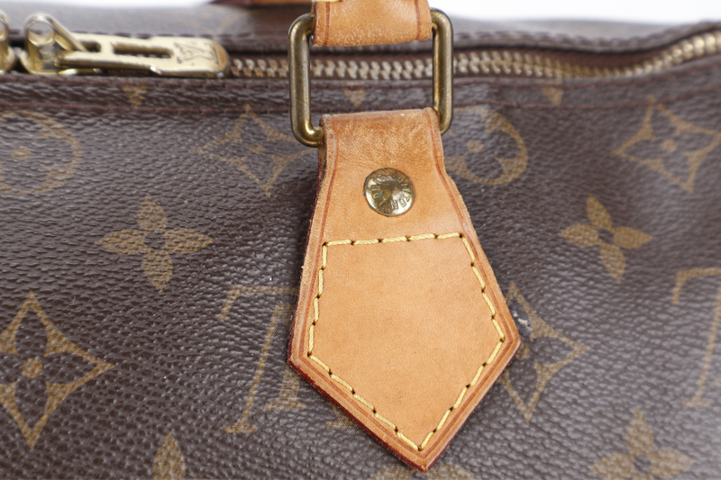 LOUIS VUITTON SPEEDY BANDOULIERE 30 MONOGRAM CANVAS LEATHER GOLD HARDWARE WITH STRAPS, LOCK, DUST COVER AND BOX