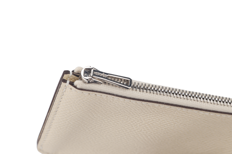 HERMES CONSTANCE SLIM NATA EPSOM WITH CITRON LAQUER HARDWARE WITH DUST COVER AND BOX