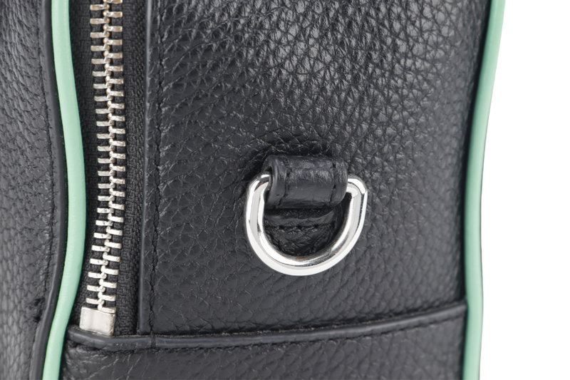KENZO TIGER EMBROIDERY CROSSBODY BAG GREEN-BLACK SILVER HARDWARE WITH DUST COVER