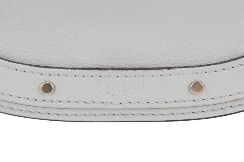 CHLOE NILE BRACELET SHOULDER BAG ETAIN CALF LEATHER GOLD HARDWARE WITH DUST COVER AND STRAPS