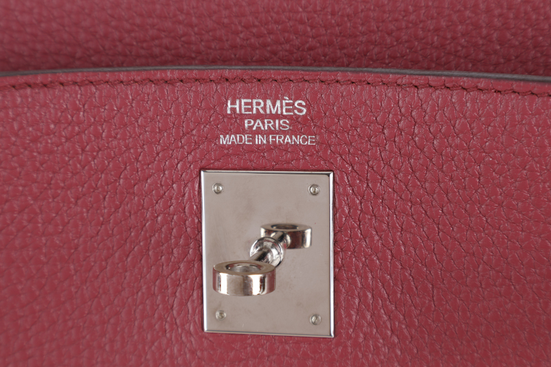 HERMES KELLY 28 (STAMP O) RETOURNE PINK TOGO LEATHER WITH STRAP, KEYS&LOCK, RAINCOAT, DUST COVER & BOX