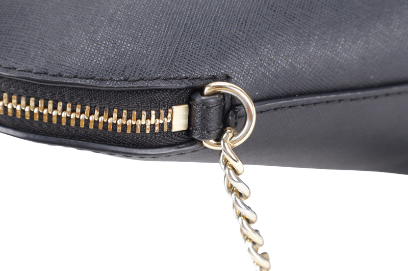 MICHAEL KORS SLING BAG BLACK LEATHER GOLD HARDWARE WITH DUST COVER