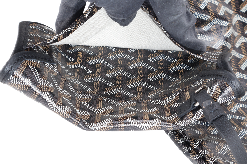 GOYARD SAINT LOUIS PM BAG BLACK COLOR WITH DUST COVER
