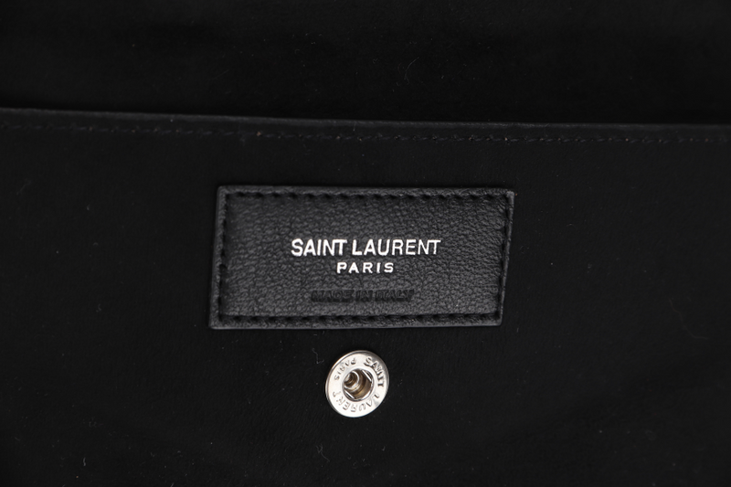 YVES SAINT LAURENT (YSL) TEDDY BUCKET BAG (MAI 538 447 · 0718) BLACK LAMBSKIN SILVER HARDWARE, WITH CARD & DUST COVER