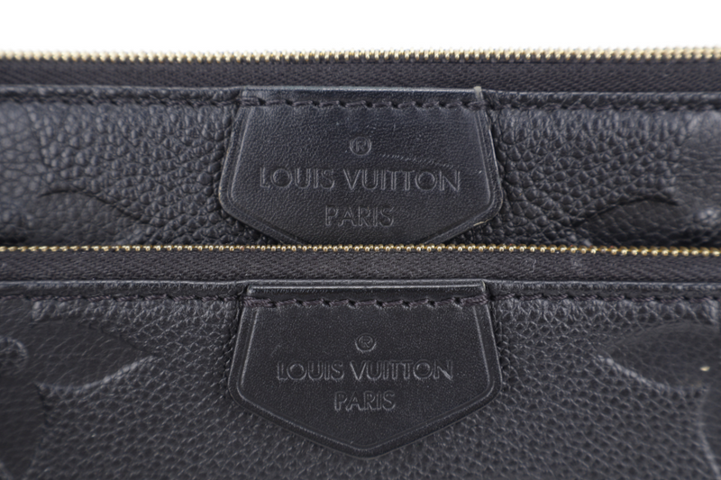 LOUIS VUITTON M80399 MULTI POCHETTE ACCESSORIES BLACK GIANT MONOGRAM EMPREINTE LEATHER GOLD HARDWARE WITH CHAIN, STRAPS AND DUST COVER