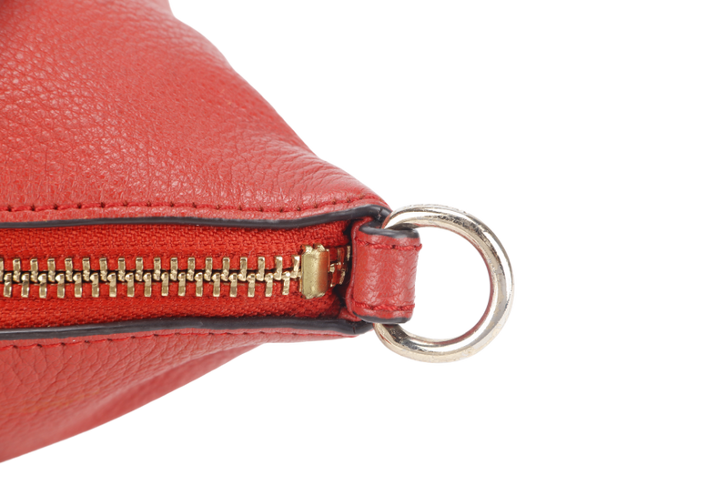 COACH F36675 SMALL KELSEY SATCHEL BRIGHT ORANGE CARMINE PEBBLE LEATHER