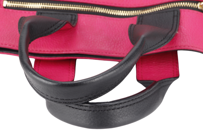 KATE SPADE NEW YORK COBBLE HILL HAYLEY TOTE PINK CALFSKIN LEATHER, CANVAS AND  SILVER HARDWARE WITH STRAPS NO DUST COVER