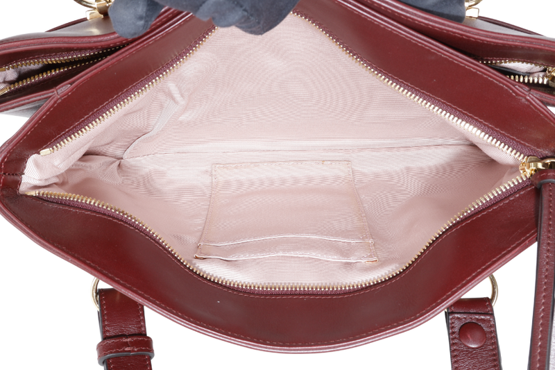 GUCCI GG MARMONT ARLI HANDBAG (550130) MAROON LEATHER GOLD HARDWARE NO DUST COVER