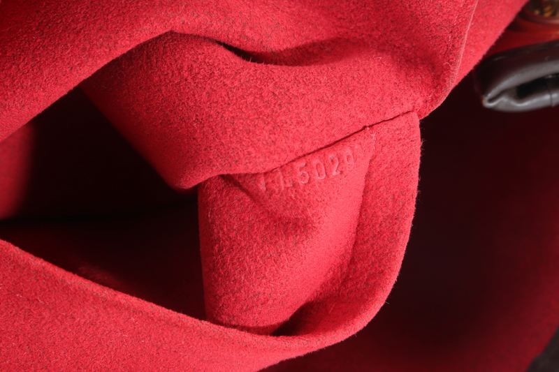 LOUIS VUITTON GALLIERA PM DAMIER EBENE CANVAS GOLD HARDWARE WITH DUST COVER