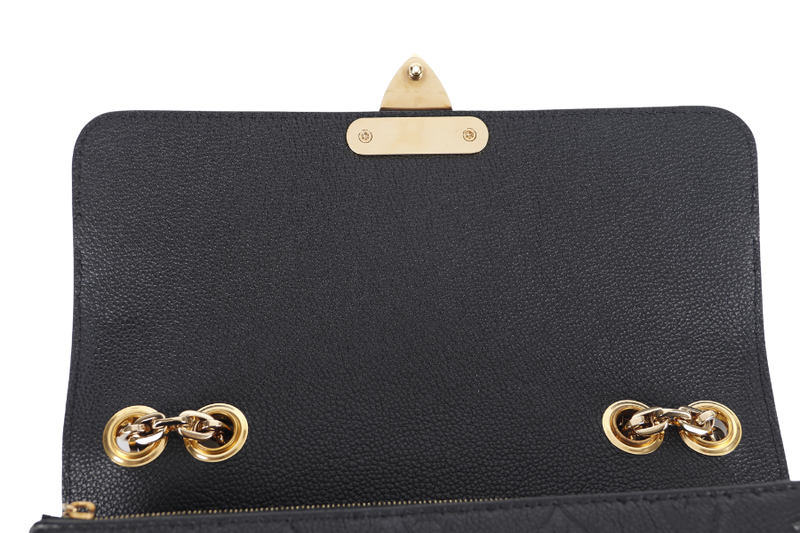 LOUIS VUITTON MARCEAU (M46200) BLACK EMPREINTE LEATHER GOLD HARDWARE WITH STRAP AND DUST COVER