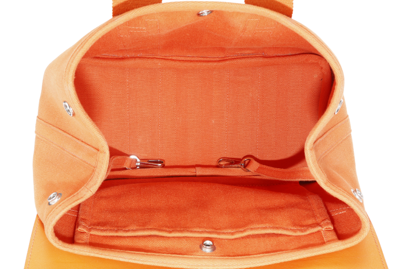 HERMES VALPARAISO PM STAMP M SQUARE (YEAR 2009) ORANGE SWIFT LEATHER NO DUST COVER