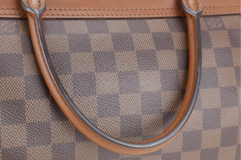 LOUIS VUITTON GREENWICH DAMIER EBENE CANVAS GOLD HARDWARE WITH STRAPS, LOCK&KEYS AND DUST COVER