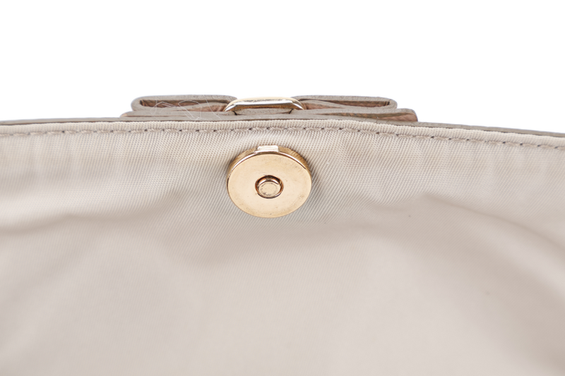 SALVATORE FERRAGAMO PINK CANVAS LEATHER CROSSBODY BAG GOLD HARDWARE NO DUST COVER