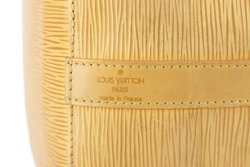 LOUIS VUITTON PETIT NOE DRAWSTRING SHOULDER BAG (M44101) YELLOW EPI LEATHER GOLD HARDWARE NO DUST COVER