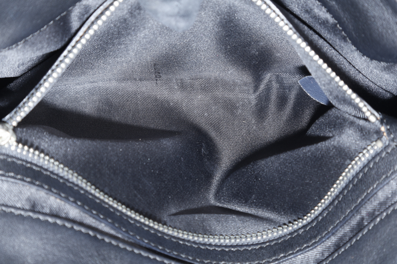 FENDI BLACK LEATHER SHOULDER BAG SILVER HARDWARE NO DUST COVER