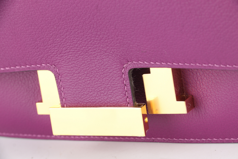HERMES CONSTANCE 24 ANEMONE EVERCOLOR PERMABRASS HARDWARE STAMP Y (YEAR 2020) WITH DUST COVER AND BOX