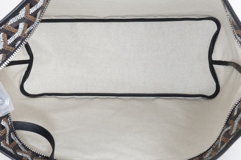 GOYARD BOHEME HOBO BAG BLACK GOYARDINE CANVAS WITH POUCH AND DUST COVER