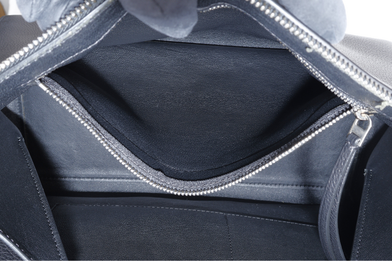 CELINE EDGE HANDBAG BLACK CALF LEATHER SILVER HARDWARE WITH DUST COVER