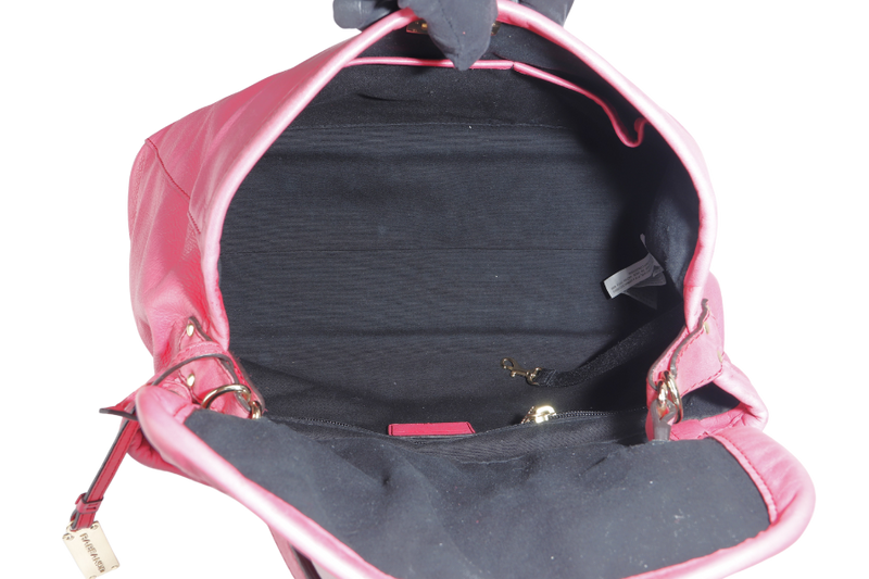 RABEANCO PINK LEATHER 2 WAY USE BAG WITH DUST COVER