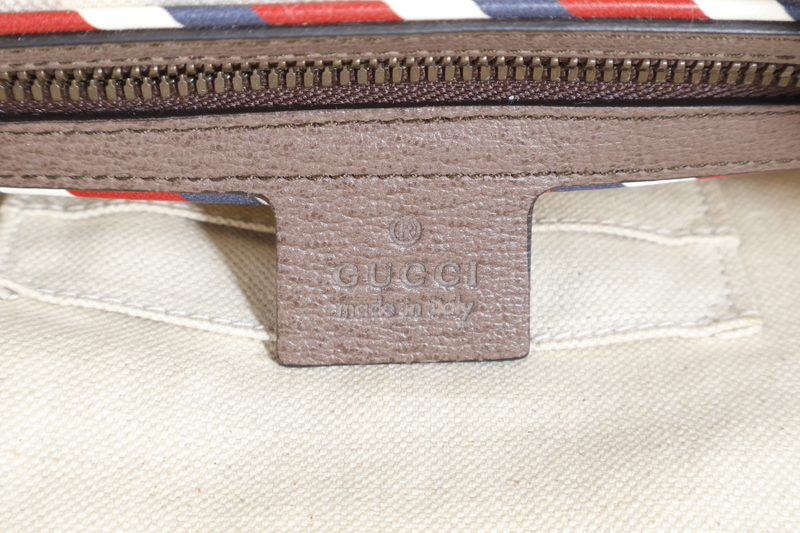 GUCCI ZIP GG SUPREME MESSENGER BAG BROWN CANVAS GOLD HARDWARE NO DUST COVER