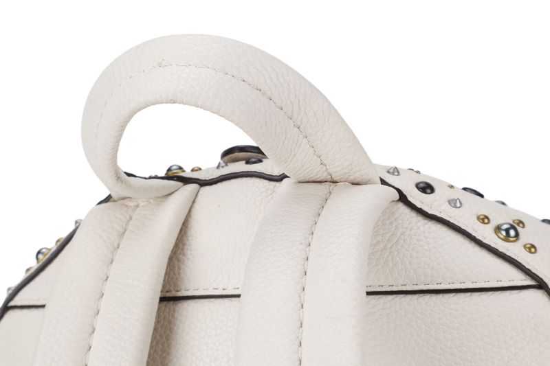 COACH CAMPUS BACKPACK WHITE PRAIRIE CALF LEATHER SILVER HARDWARE WITH DUST COVER