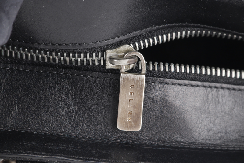 CELINE MINI BOOGIE IN CRYSTAL ENCRUSTED BLACK SILK SILVER HARDWARE WITH DUST COVER