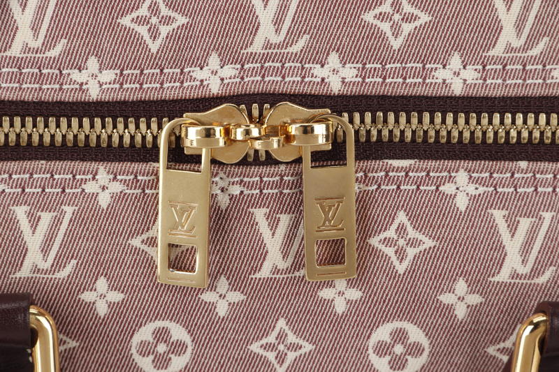 LOUIS VUITTON SPEEDY BANDOULIERE 30 (MB3140) MINI LIN CANVAS GOLD HARDWARE WITH STRAP AND DUST COVER