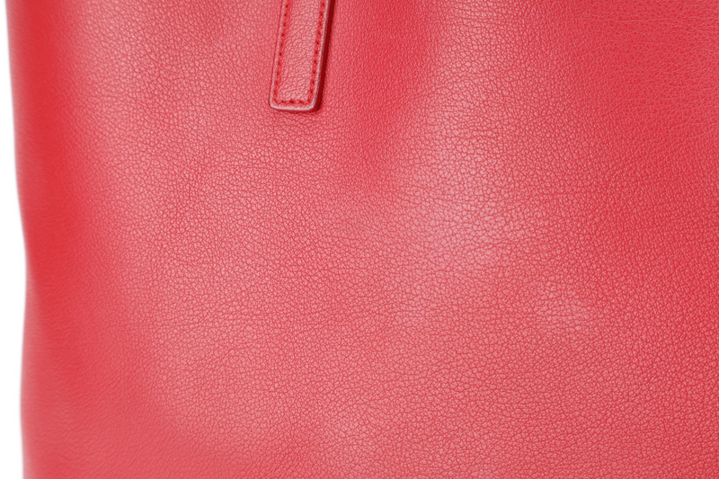 YVES SAINT LAURENT (YSL) EAST WEST TOTE BAG RED LEATHER NO DUST COVER