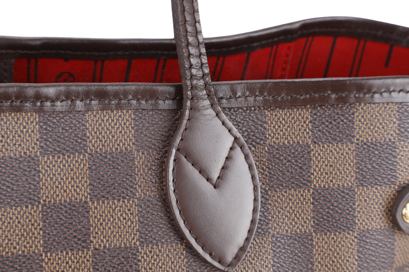 LOUIS VUITTON NEVERFULL MM EBENE DAMIER COATED CANVAS GOLD HARDWARE NO DUST COVER