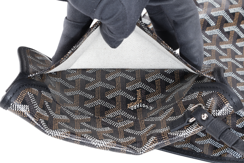 GOYARD SAINT LOUIS GM BAG BLACK COLOR WITH DUST COVER