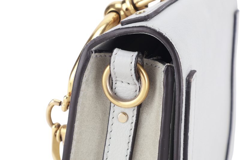 CHLOE NILE BRACELET SHOULDER BAG ETAIN CALF LEATHER GOLD HARDWARE WITH DUST COVER AND STRAPS