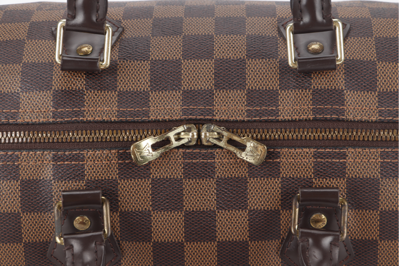 LOUIS VUITTON SPEEDY BANDOULIERE 30 (N41367) DAMIER EBENE CANVAS GOLD HARDWARE WITH DUST COVER