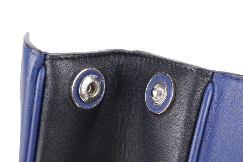 CHRISTIAN DIOR DIORISSIMO TOTE MEDIUM TRICOLOR BLUE-BLACK-GREEN SILVER HARDWARE (09-MA-0175) WITH STRAPS