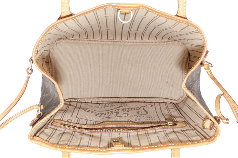 LOUIS VUITTON M40155 NEVERFULL PM MONOGRAM CANVAS GOLD HARDWARE WITH DUST COVER