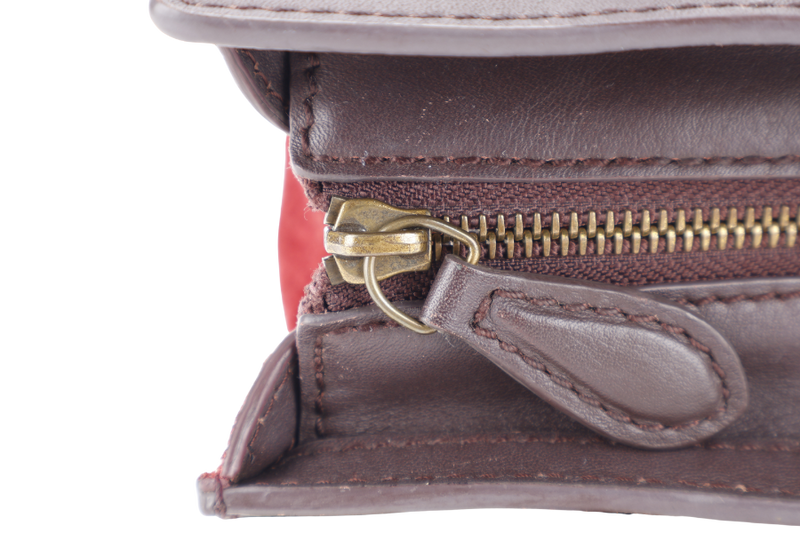 CELINE LUGGAGE NANO BAG TRICOLOR BROWN TAUPE LEATHER GOLD HARDWARE WITH LONG STRAPS