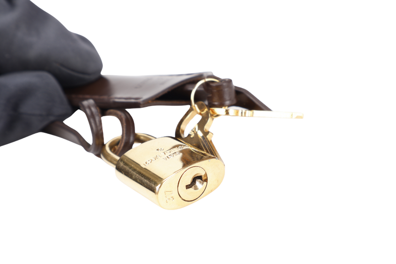 LOUIS VUITTON VERONA MM DAMIER EBENE CANVAS GOLD HARDWARE WITH LOCK&KEYS AND DUST COVER