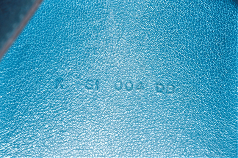 HERMES DONGON DUO WALLET (STAMP X) YEAR 2016 BLUE TOGO LEATHER PALLADIUM HARDWARE NO DUST COVER & BOX
