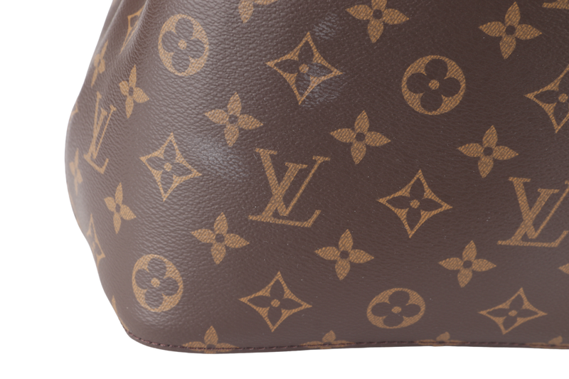 LOUIS VUITTON M44020 NEONOE MM MONOGRAM CANVAS GOLD HARDWARE WITH STRAPS AND DUST COVER