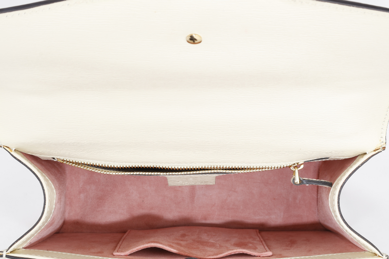 GUCCI SYLVIE FLORAL MEDIUM LEATHER GOLD HARDWARE NO DUST COVER