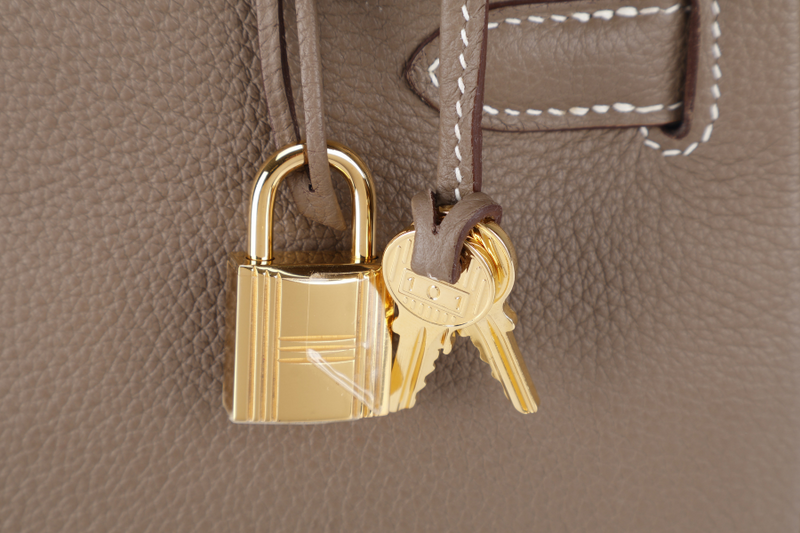 HERMES KELLY 28 RETOURNE ETOUPE TOGO GOLD HARDWARE STAMP X (2016) WITH DUST COVER, KEYS, LOCK STRAPS AND ORGANISER