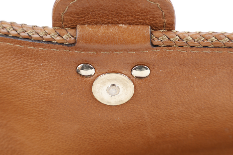 GUCCI VINTAGE BEIGE AND BROWN GG CANVAS MARRAKECH EVENING BAG GOLD HARDWARE WITH DUST COVER