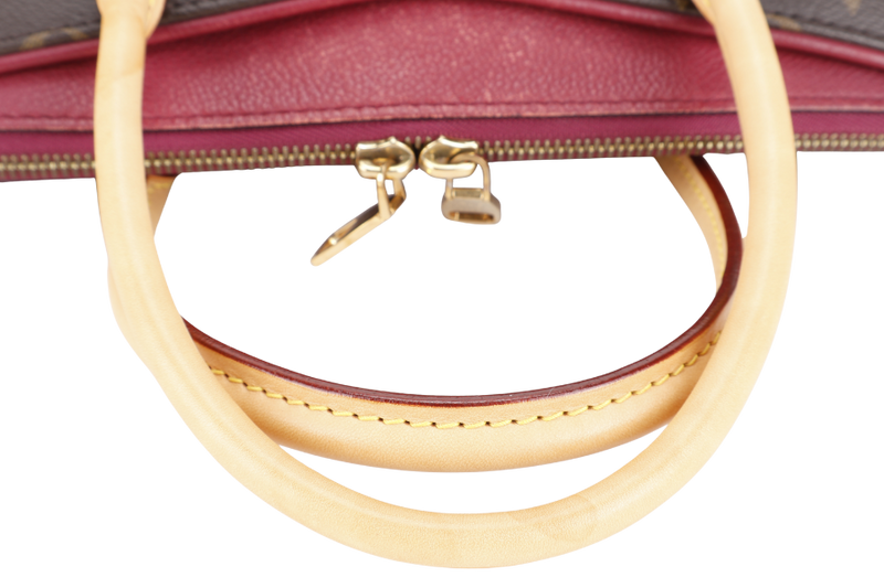 LOUIS VUITTON PALLAS MM MONOGRAM CERISE INTERIOR CANVAS GOLD HARDWARE WITH STRAPS AND DUST COVER