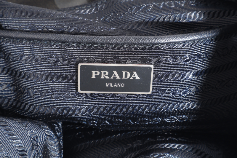 PRADA BZ0032 TESSUTO CAMOUFLAGE PATTERN GREEN BACKPACK WITH SILVER HARDWARE WITH CARD, NO DUST COVER