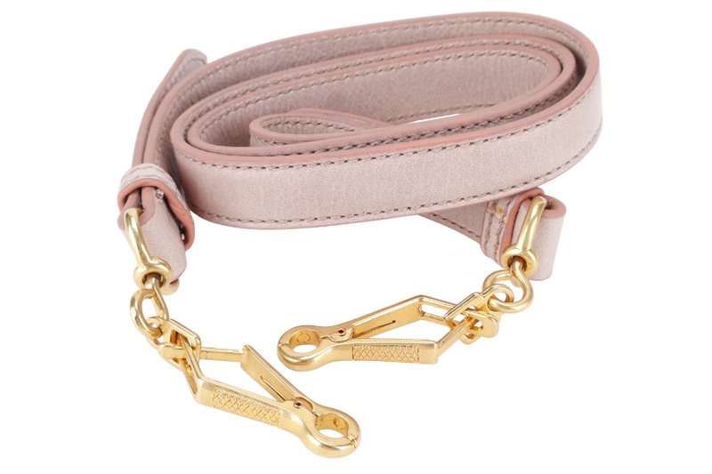 MIU-MIU MIU PINK MATELASSE LEATHER LARGE COFFER BAG GOLD HARDWARE WITH LEATHER STRAPS AND KEYS NO DUST COVER