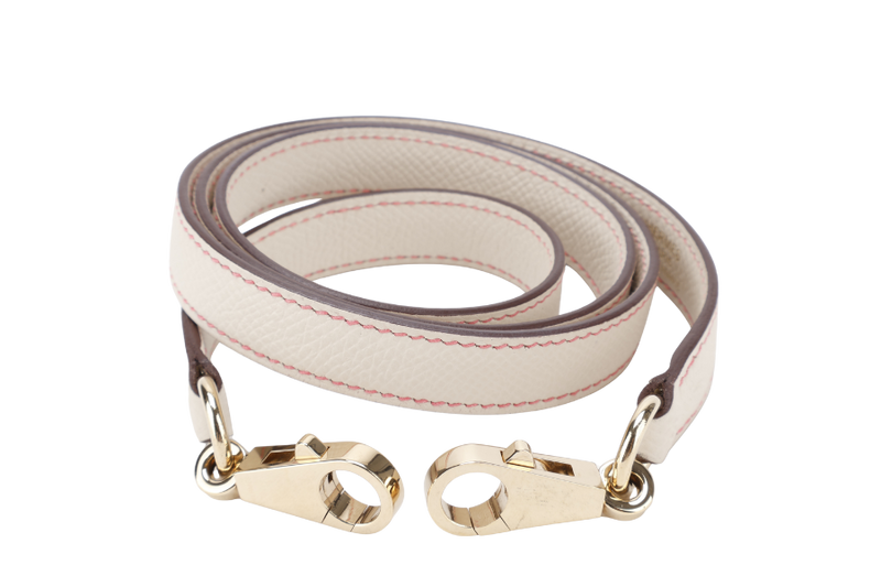 HERMES KELLY 25 HSS STAMP C (YEAR 2018) ROSE AZALEE & CRAIE EPSOM LEATHER LIGHT GOLD HARDWARE WITH STRAP, KEYS, LOCK AND DUST COVER